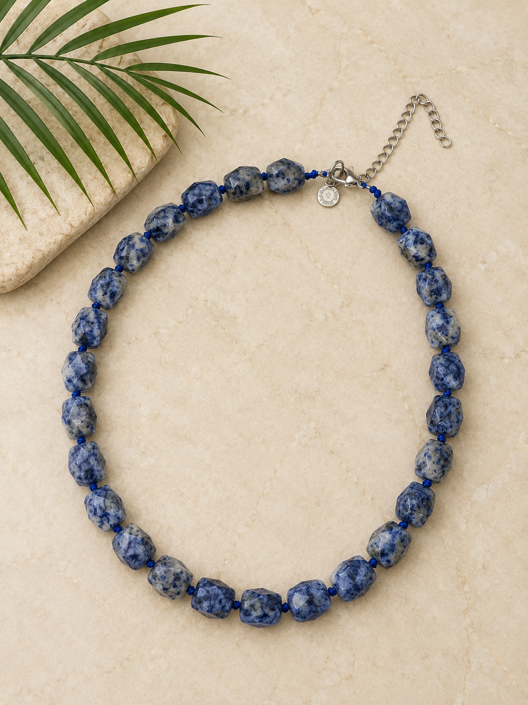 SUN MOON NATURAL LAPIS LAZULI NECKLACE