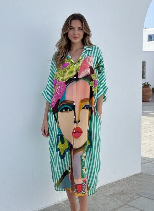 Eight Five Six Shirt Dress